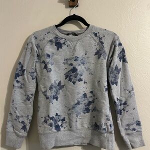 The North Face Crewneck Sweatshirt Women’s Floral Terry in Grey Blue